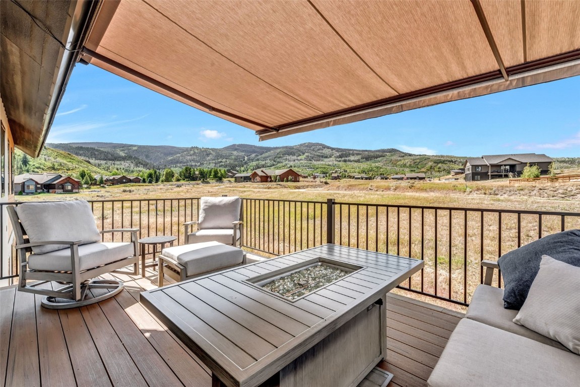 Mountain deck with fire table and Colorado views